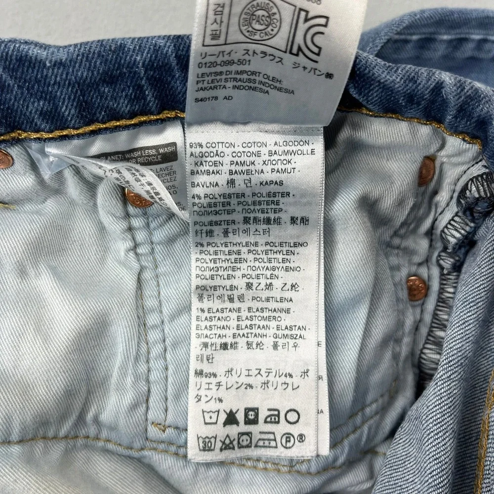 Levi's 511‎ Slim Fit Jeans Mens 34x30 Blue Medium Wash Distressed Denim